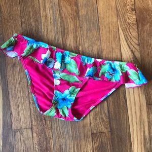 Hollister floral bikini bottoms, size medium